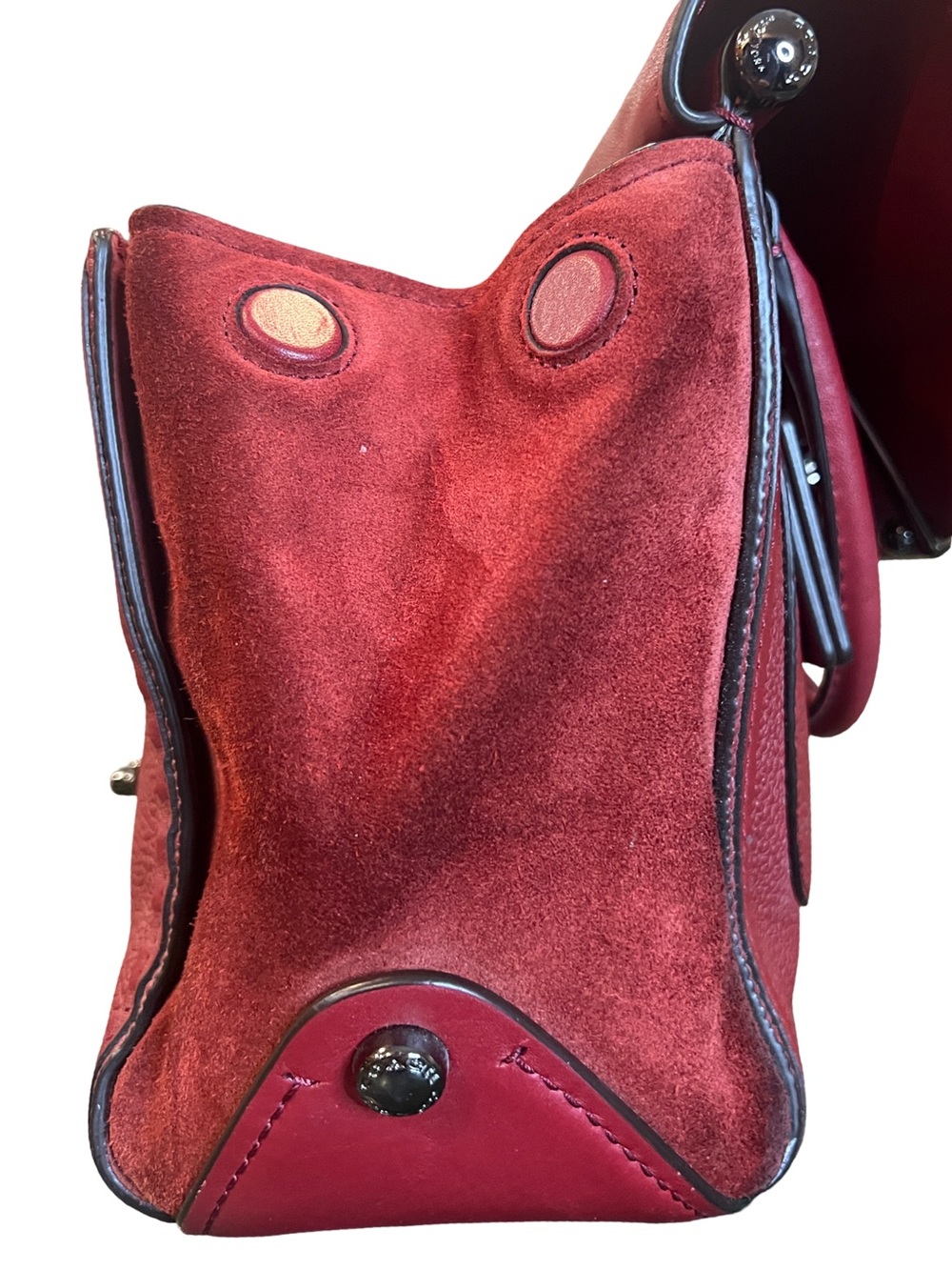 Coach Drifter Top-handle Satche! (Model 38388) Red Leather Purse Shoulder Bag - Picture 10 of 14